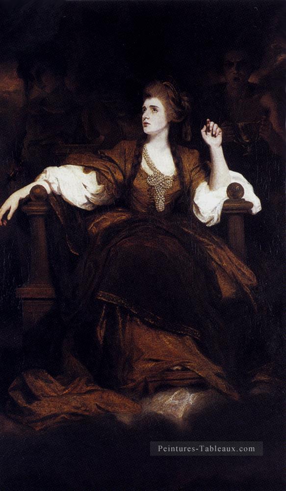 Portrait de Mme Siddons en tant que tragique Muse Joshua Reynolds Peintures à l'huile